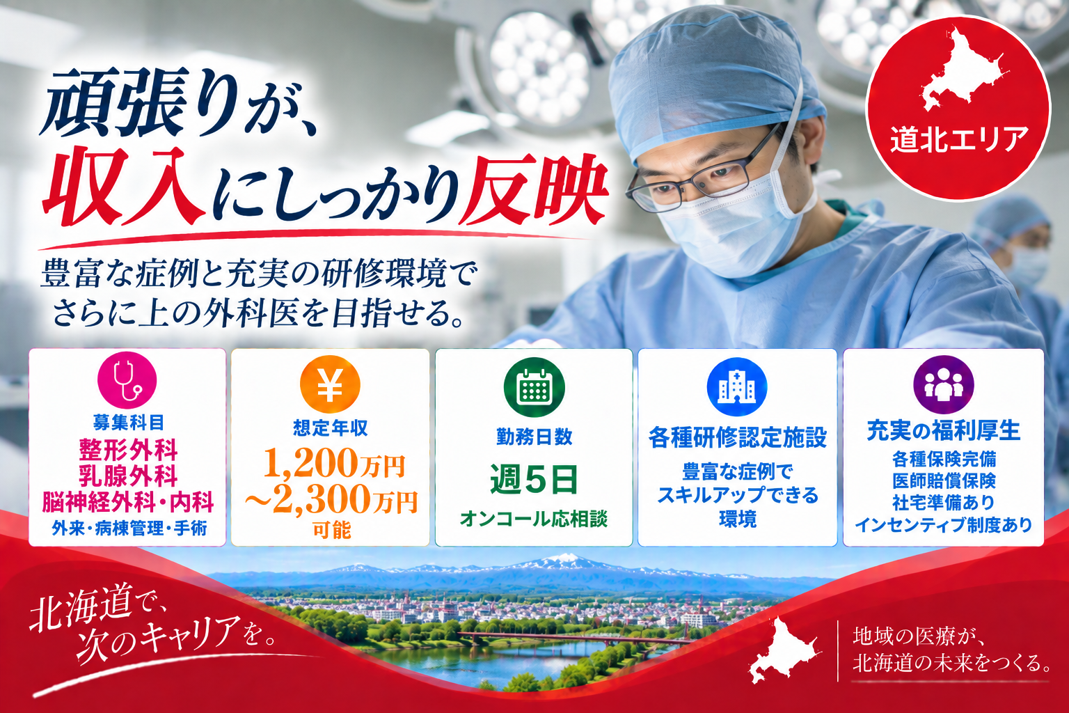 【インセンティブ制度あり×高額年収】道北エリア／最大年収2,300万円以上可